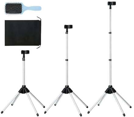 Haartrockner-Halter mit einer Luftkissen-Bürste, freihändig und verstellbar | Haartrockner-Halter Geeignet für Zuhause Badezimmer Make-up-Raum Studentenwohnheim Haarstyling Körperpflege Maniküre