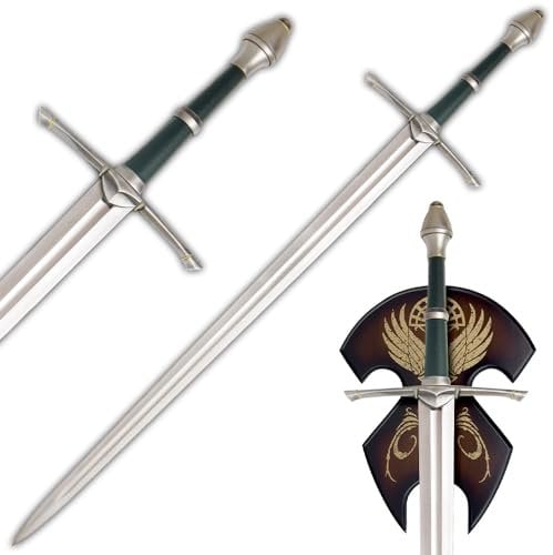 UNITED CUTLERY Herr der Ringe Streichers Ranger Schwert Aragorn Dekoschwert mit Wandplatte 120 cm für Sammler