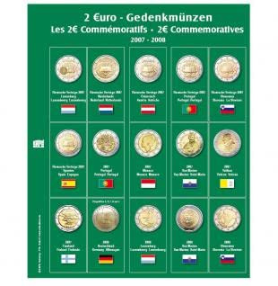 Safe 7341-3 Premium Münzblätter Ergänzungsblätter Münzhüllen 7393 mit Vordruckblättern 2 Euro Münzen Gedenkmünzen 2007-2008