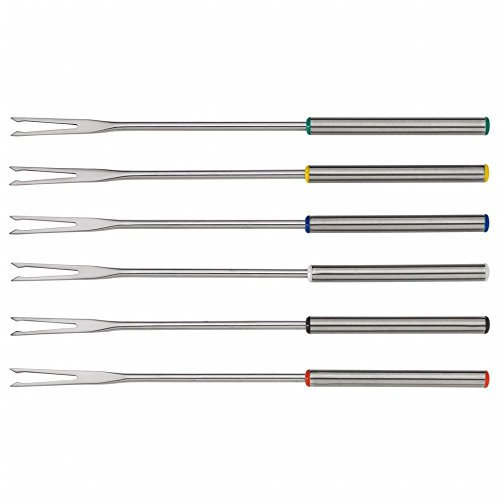 Spring 2690280606 Fondue-Gabeln Fun 6 Stück, Edelstahl, silber, 2 x 12 x 27,6 cm