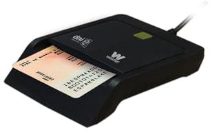 Woxter schwarzer elektronischer DNI-Reader - Smart Electronic DNI-Reader, DNI 3.0, Plug und Play, kompatibel mit PC und Mac Lector DNI Electrónico Negro Schwarz