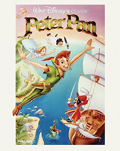 Peter PAN Leinwanddruck, Motiv Fliegende 40 x 50 cm, Polyester, Mehrfarbig, 40x50x3.2 cm