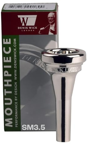 Denis Wick Steven Mead Euphonium Mouthpiece Silver Plated, 5880E-SM3.5 - Barrel Backbore for Balanced Airflow & Tone - Large Shank Fitting Euphonium Accessories Easy Articulation-26.40 x 6.80 x 7.6mm