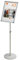 Nobo - Porte-Affiche Clipsable Format A3 sur Pied, Stand d'Exposition avec Hauteur Réglable, Portable, Cadre en Aluminium, Premium Plus, Argenté, 1902384