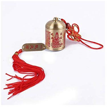 lachineuse Buddhistische Glocke, Doré et Rouge, 5x4x5cm