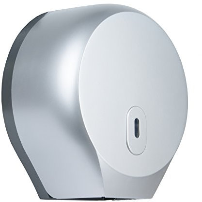 Mini Jumbo Toilet Roll Dispenser - Tissue Paper Dispensers - Metallic Silver