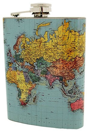 Hip Flask - World Traveller