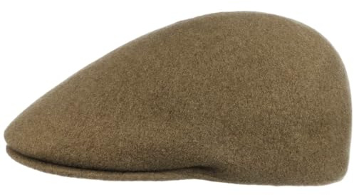 Seamless Wool Flat Cap Kangol duckbill cap flat cap (XL/60-61 - dark beige)