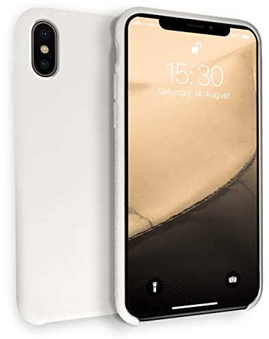 MyGadget Case for iPhone X | XS - Soft Touch Hard Cover Matte TPU Back Shell - Protective Shockproof Anti Scratch in Creme