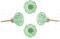 Perilla Home Set of 4 Green Glass Knobs Handmade Dresser Kitchen Cabinet Cupboard Door Knobs Dresser Furniture Wardrobe and Drawer Pull knob