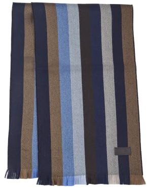 Hickey Freeman Herren Schal aus Merinowolle, gemustert, 100 % australische Merinowolle, 182,9 x 35,6 cm