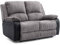 More4Homes POSTANA HIGH BACK JUMBO CORD FABRIC RECLINER 3 + 2 + 1 SOFA ARMCHAIR SET SUITE (Grey, 2 Seater)