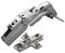 2 x Salice Topfband 155° Serie 200 Bohrbild T52 Innenanschlag inkl. Kreuz-Montageplatte Höhe 3 mm mit vormontierten Euroschrauben und Exzenterverstellung Topfscharnier von SO-TECH®