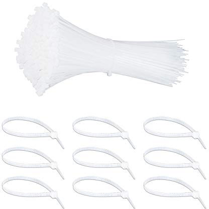 Cable Ties 1000pcs 100mm x 2.5mm Adjustable Self Locking Nylon Tie Wraps White Zip Ties for Home Office Garage and Workshop