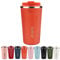 SUNTQ Reusable Coffee Cups Travel - Coffee Travel Mug with Leakproof Lid Stainless Steel Coffee Travel Cup (Tangerine, 18oz/510ml)