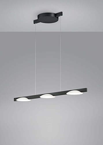 Helestra LED Pendelleuchte POLE, 3-flammig, IP20, mattschwarz eloxiert