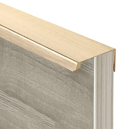 NANNAN3360 Versteckte Küchengriffe Gold Schrankgriffe Unsichtbare Aluminiumlegierung Möbelknöpfe Türgriff Moderne Schlafzimmer Schubladengriffe, mit Schrauben (Length 600mm)