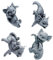 apofly Harz Dinosaurier Statue, Blumentopf Drachen Figuren Deko Hanging Cup Modell Drachen Statuen Garten Ornamente Tier Drachen Figuren Dekoration 4 Stücke