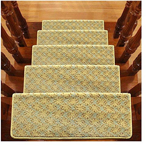 Treppenteppichstufen Treppenmatten 24 x 65 cm 18 mm Shaggy Step Carpet Pads rutschfeste Treppenstufen Treppenteppichmatten (Color : D, Size : 15 Pieces Set)