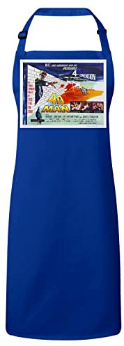Fabulous Premium-Küchenschürze Blau 4D Man Vintage-Filmplakat Retro-Plakat