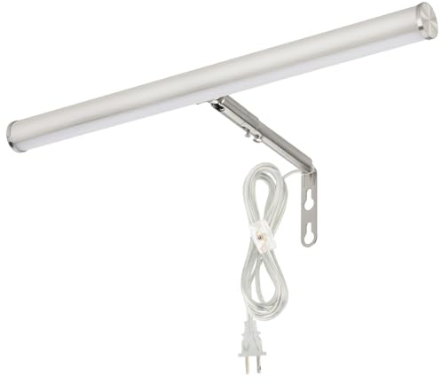 Xbuyee LED-Bilderleuchten für Gemälde, zum Einstecken, 35,6 cm, 4 W, verstellbar, Kunstlicht, Galerie-Wandleuchte für Display-Kunstwerke, gebürstetes Nickel-Finish, CRI90+, 3000 K Warmweiß