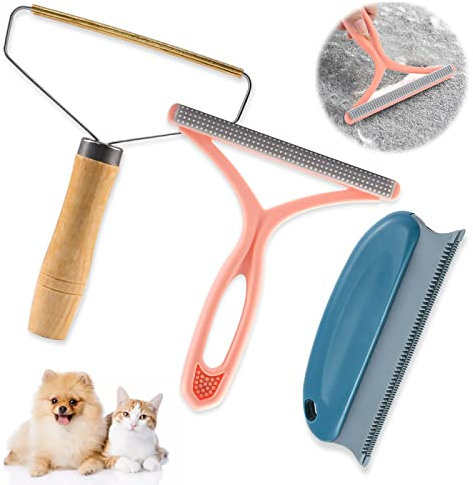 Cepillo Quitapelusas Ropa Manual Quitapelusas Portátil Reutilizable 3 Unidades Quitapelusas Ropa Manual para Alfombras Muebles Ropa Sofá Mascotas Gatos Perros Animales