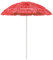 COSTWAY Ø175 cm Sombrilla playa, Sombrilla Terraza Exterior con Apariencia de Paja y 8 Costillas, Sombrilla de Playa Inclinable 30°y Plegable para Jardín, Mercado, Parasol Exterior sin Base (Rojo)
