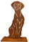 Terma Stahldesign Rost Magyar Vizsla 75 cm Hund Lebensgroß Handmade Germany tolle Gartendeko aus Metall Figur deko Geschenk Rostfigur Garten deko Gartenfigur, hundegrab deko