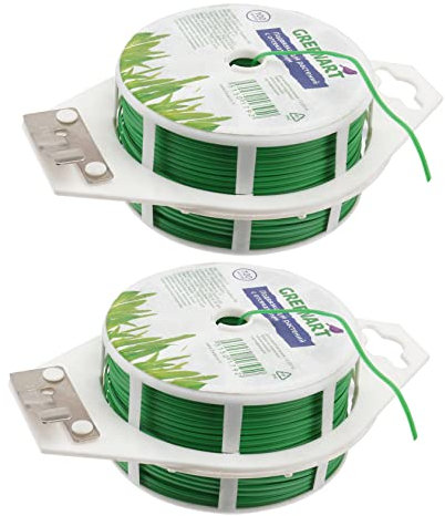 Yardwe Garten Bindedraht 100m Kunststoff Eisendraht Für Pflanzenbindung Gartenpflanzen Kabelbinder Mit Integriertem Cutter 2 Stück Grün Schwarz