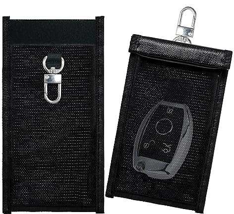 Feuerfeste dokumententasche und wasserdichte beutel keyless go schutz fächermappe tresor Faraday bag schutz schlüsseltasche für Dokumente Geld und Schlüssel mit RFID-Schutz (2Psc XS - 21 * 10cm)