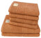 Dyckhoff 6-TLG Premium Bio Frottier Handtuch Set Nature, 4 Handtücher (50x100cm) 2 Duschtücher (70x140cm), Terra, GOTS Zertifiziert