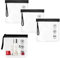 4 Pcs Trousse de Toilette Transparente,20x20cm Kit Voyage Avion Cabine,Sac de Voyage Transparent Trousse pour Femmes et Hommes avec poignée