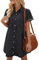 Vetinee Jeans Kleider Damen Sommer Schwarzes Kleid Größe X-Large Passt EU Größe 46 bis EU Größe 48 Vintage Schwarz