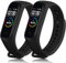 Tobfit Correa para Xiaomi Mi Band 4 / Xiaomi Mi Band 3 Mujer Hombre, 2 Pack Correas de Silicona Pulseras de Repuesto Deportiva Ajustable para Mi Smart Band 4/Mi Smart Band 3, Negro + Negro