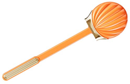 minkissy Brosse Toilettes Silicone à Long Manche Design Moderne Mural Brosse Nettoyage Hygiénique pour Salles De Bain Compactes Et Bureaux Modèle Orange