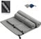 Fosdaling Mikrofaser Handtuch 3er Set（Groß 160×80cm und 2 Klein 80×40cm）, Schnelltrocknend Microfaser Fitness & Sport Handtücher, für Strandtuch, Badetuch, Sporthandtuch und Reisehandtuch (Grau)