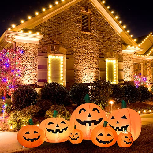 8,5 FT Halloween Pumpkin Famil, aufblasbare Halloween-Dekorationen für den Garten, LED-Lichter, Hocus Pocus, aufblasbares Outdoor-Feiertagsdekor für Garten und Rasen