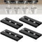 Sertay 4 Piezas Soporte Copa Vino Negro, Colgante Gabinete, Estante Copas Debajo, Portavasos Colgar, Cuelga Copas, Adecuado para Apartamentos, Bares, Oficinas