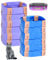 12 Pièces Sac Litiere Chat pour Litter Locker, Sac Litiere Compatible avec Litter Genie LittyCat (Bleu + Violet, 12 Pièces)