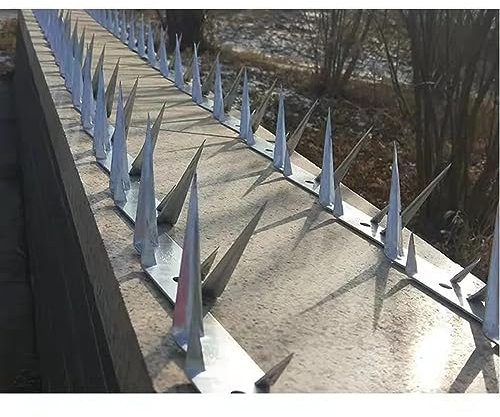 Pinchos de pared para exteriores, pinchos de paloma, pinchos de metal, alambre de púas, tiras antirrobo para barandilla de techo, picos de valla de seguridad