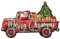 GLOBLELAND Weihnachten Lkw Unregelmäßig Retro Blechschild Weihnachtsbaum Lustige Schilder Mit Sprüchen Vintage Metallschild Für Weihnachtsfeier Bar Club Zuhause Tor Schlafzimmer Wohnzimmer Café