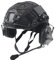 labzaa Taktik Fast Helm Kombiniert, Airsoft Helm mit Militär Headset und Multicam-Helmbezug Paintball Schutz Ausrüstung für Airsoft Paintball CS Game Black Schwarz M