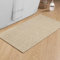 chakme Badezimmerteppich 43 x 81 cm rutschfeste Badematte mit Gummi Rückseite Badteppich rutschfest waschbar Badvorleger Bad Teppich Badezimmer Duschvorleger Beige