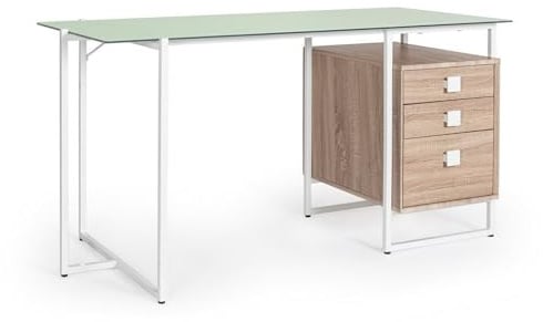 KONTE.DESIGN Thomas Bureau, Verre trempé Métal, Blanc, Unica