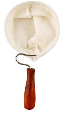 Cabilock Bolsa De Filtro De Café De Franela Mango De Madera Filtro Reutilizable