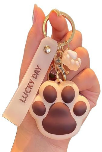 XBZYS Porte-clés pour homme et femme - Porte-clés avec patte de chat pour pendentif, voiture, moto, cadeau pour homme et femme - Porte-clés d'animaux de compagnie - Décoration de sac à dos -