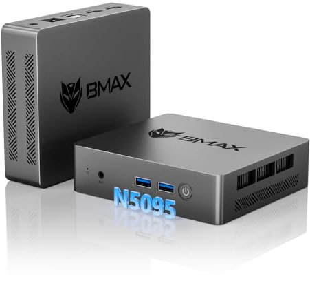 BMAX Mini PC B3 mit Intel Prozessor N5095 (4 Core 4 Thread, bis zu 2,9 GHz), 8 GB DDR4 256 GB SSD, Unterstützung WiFi 5 Bluetooth Dual HDMI 4K@60Hz, USB*4, Mini Desktop Computer Win11 Pro