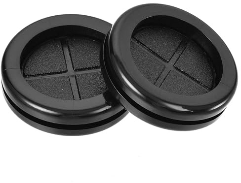 TA-VIGOR Runde Gummidichtungen, 42 mm, doppelseitiger Gummistopfen, elektrische Draht-Dichtungen, schwarzes Gummiloch für Draht, Kabel und Stecker, 4 Stück