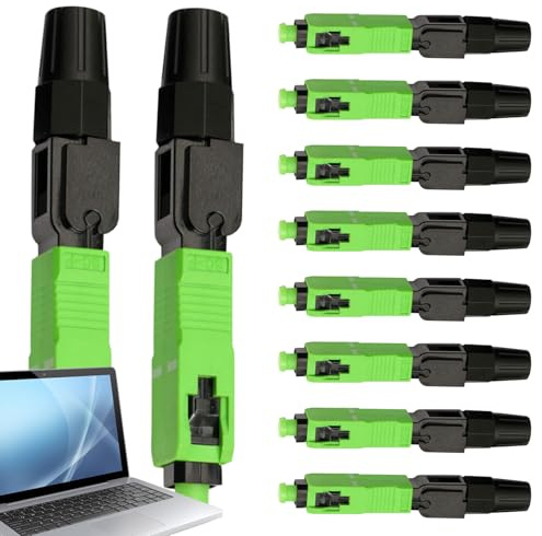 ycezw Connecteur à fibre optique - 10 pièces SC APC Quick Fiber Switch | Adaptateur de câble pour les utilisateurs domestiques et les centres de données