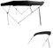 Toldo Pontón Bimini de 244 cm para Barco, 4 Arcos, Tamaños, con Estructura y Herrajes Metálicos(Black,137-152cm)